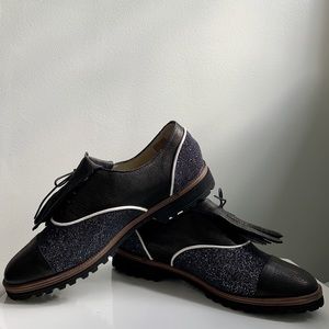Anniel Glitter Fringe Golf Oxfords